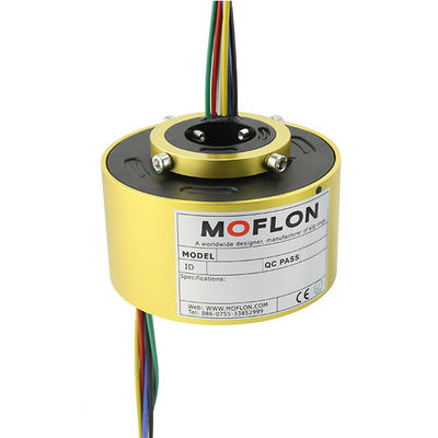 ποιότητας  Aluminum Alloy Through Bored Slip Rings MOFLON 18 Brand Hole Size 20mm 10A Circuit Low Temperature Resistance For Industrial Part εργοστάσιο